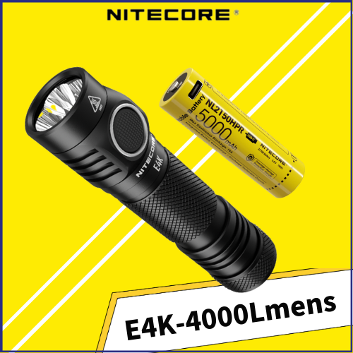 NITECORE E4K 4400 Lumen EDC Flashlight with 5000mAh USB-C