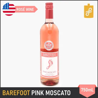 Barefoot Pink Moscato California Rose Wine 750mL