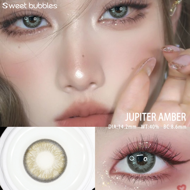 Sweet Bubbles Eye Contact Lens Soft Lenses Gray Makeup Dubai Brown