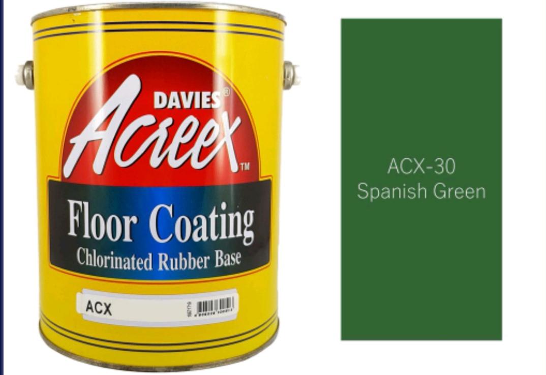 Davies Acreex Rubberized Floor Coating Paint Spanish Green 1 Gallon