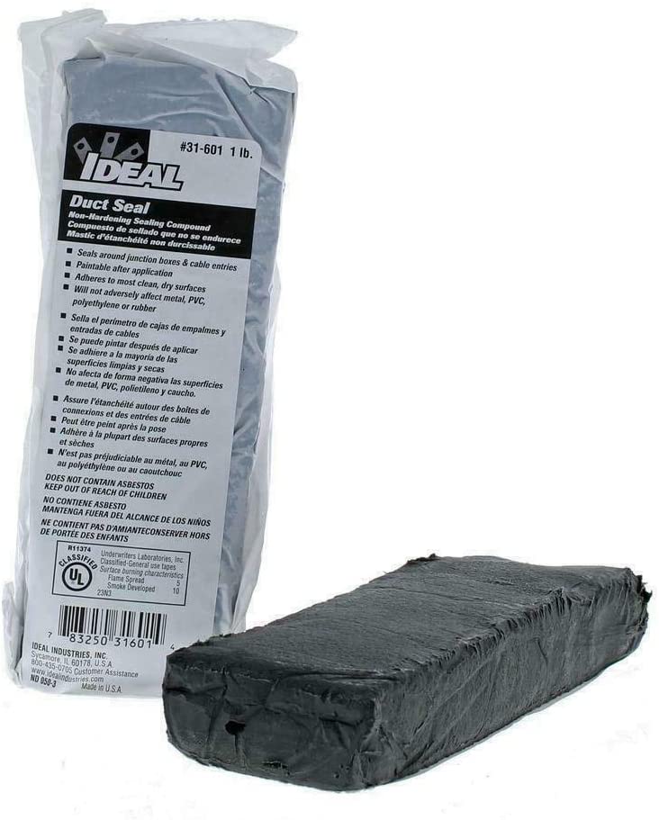 Ideal Industries Duct Seal Dark Putty Gray NonHardening Sealing