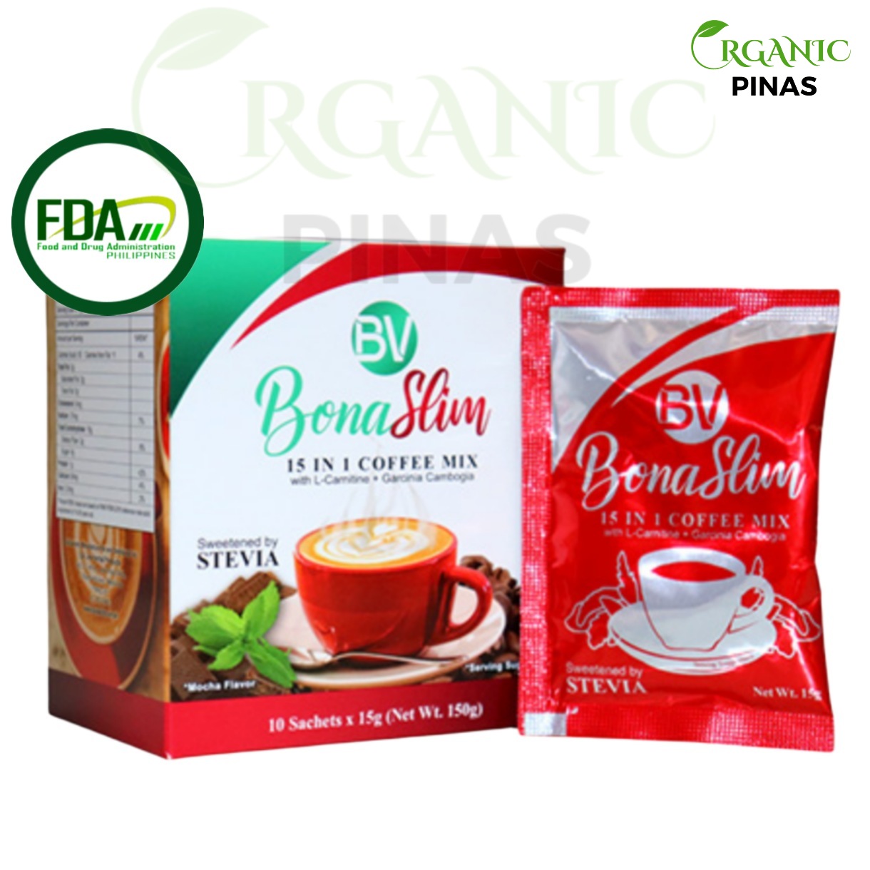 BONASLIM 15 in 1 BonaVita Slimming Coffee 10 Sachets with LCarnitine Garcinia Cambogia Lazada PH