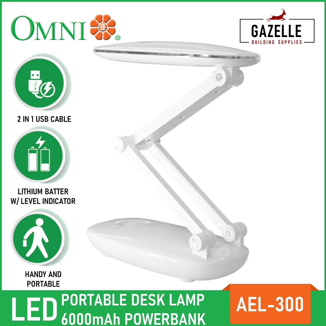 Omni LED Desk Lamp plus Power Bank Function AEL300 review and price
