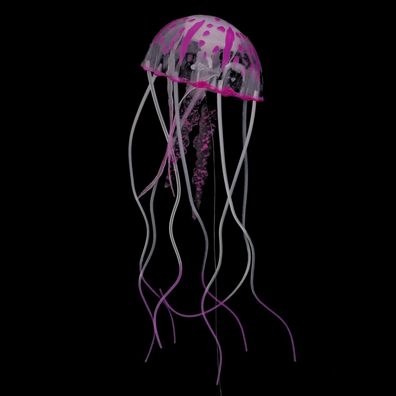 5.5 CM Glowing Effect Artificial Jellyfish Fish Tank Aquarium Aquario Decoration Quality Silicon Jelly Fish