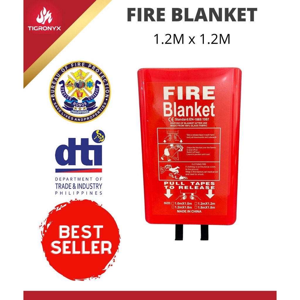 Fire Blanket 1.2m x 1.2m Lazada PH
