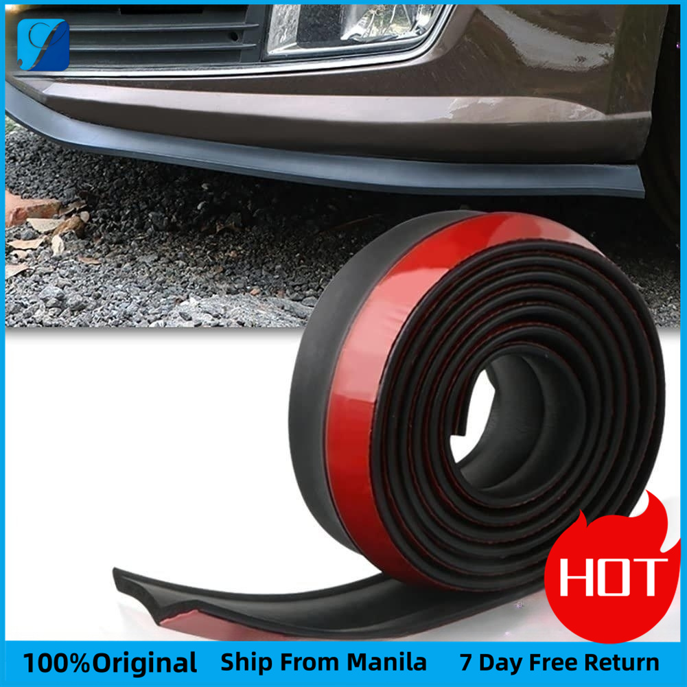 Universal Rubber 2.5M Car Front Bumper Lip Splitter Spoiler Rubber ...