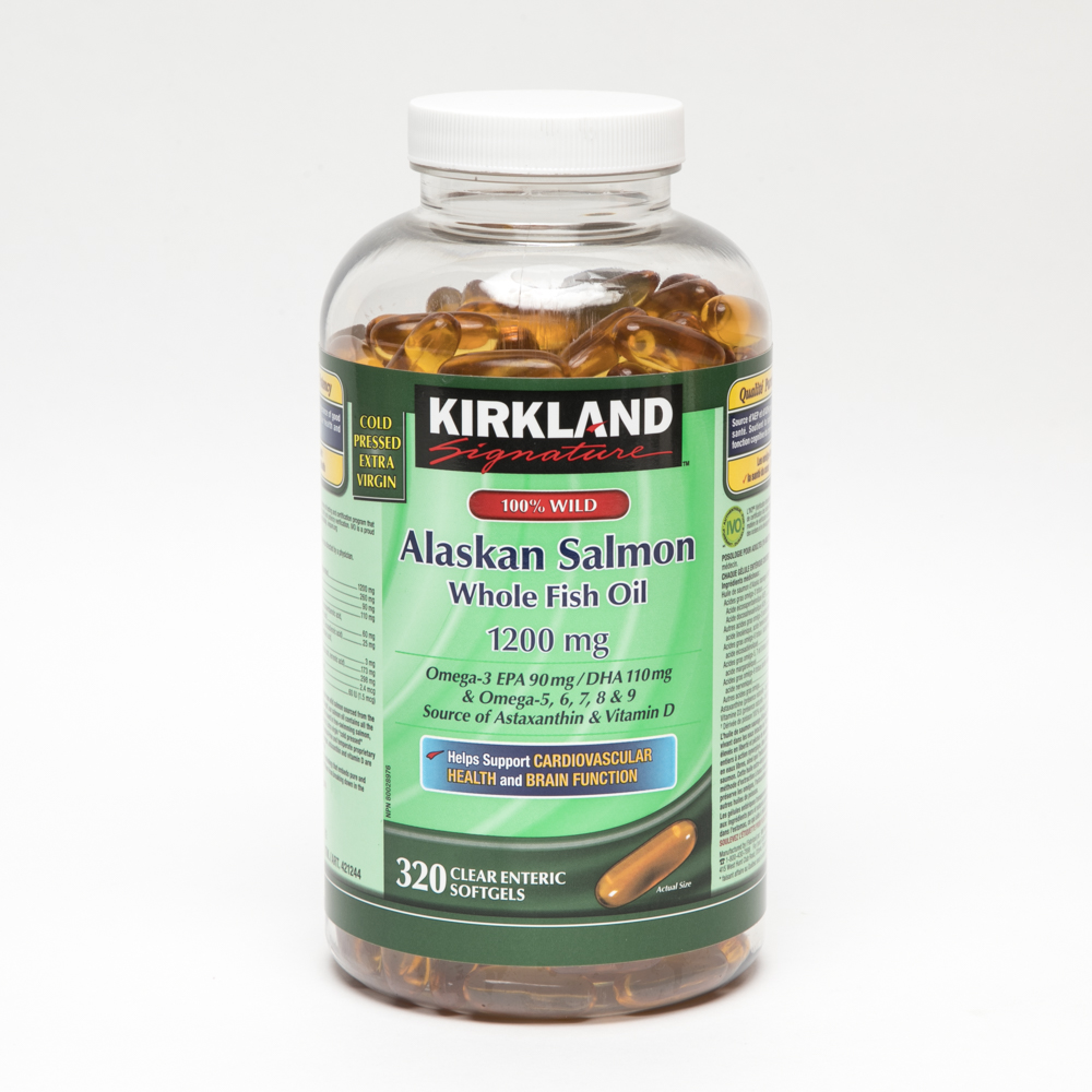 Kirkland Signature 100 Wild Alaskan Salmon Whole Fish Oil 1200mg 320