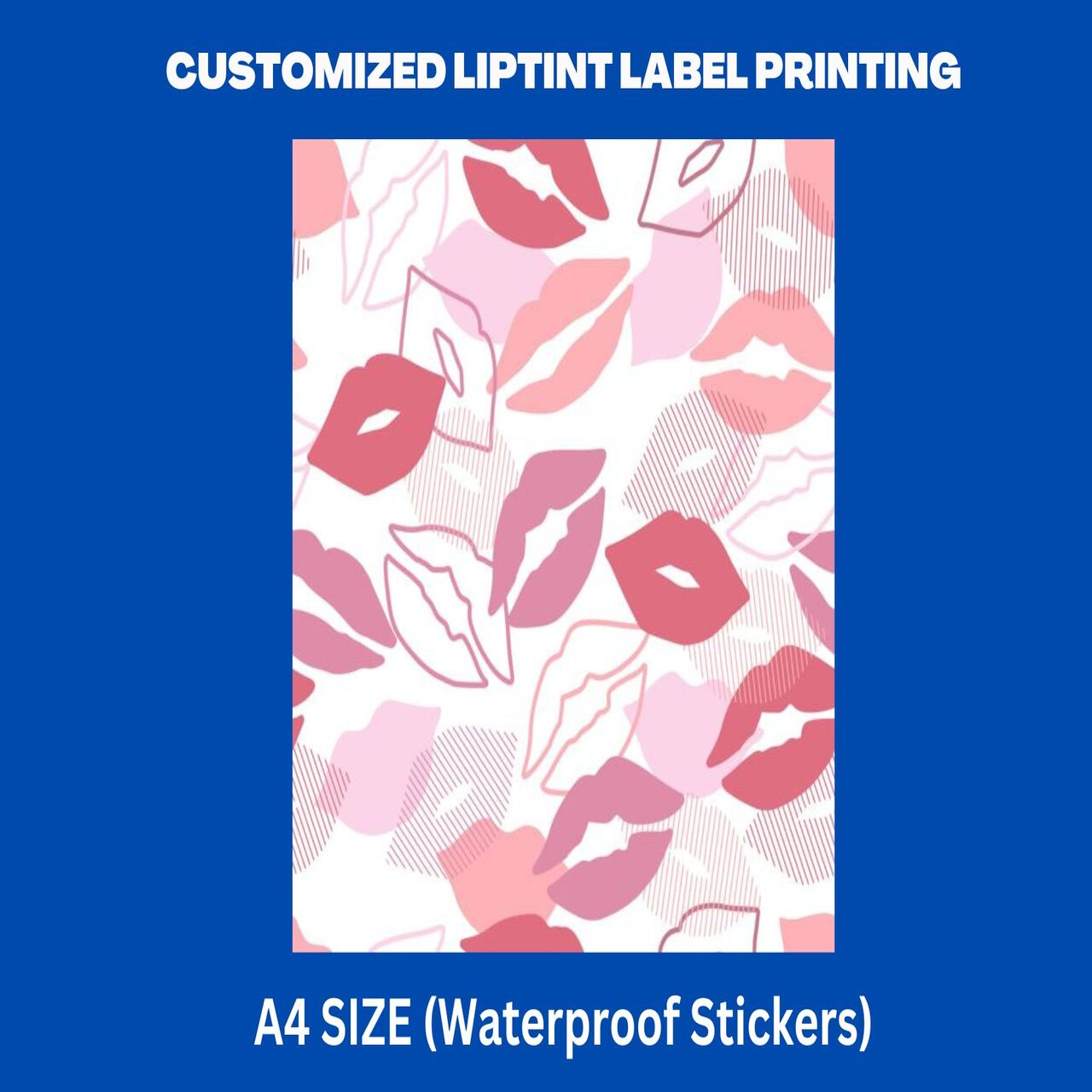 LIP TINT Customized STICKER LABEL PRINTING (GLOSSY) PM US - A4 SIZE ...