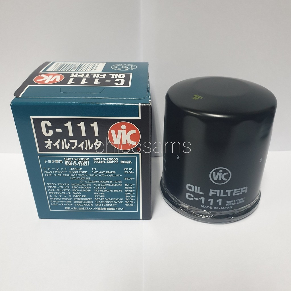 Genuine Vic Oil Filter C111 Toyota Revo/ Fortuner/ Innova/ Rav4/ Hiace