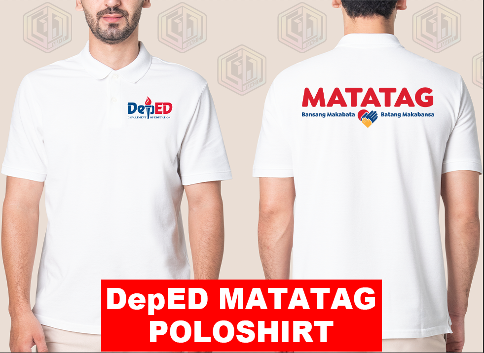 DepED MATATAG POLOSHIRT WHITE and COLORED free Sticker | Lazada PH