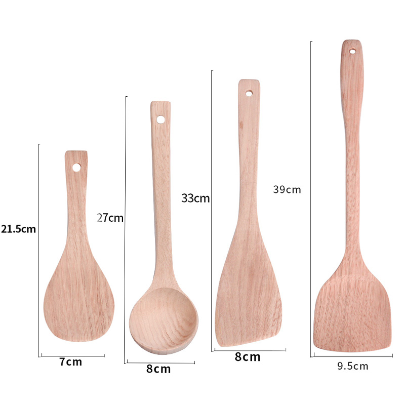 Lacquerfree wooden spatula for nonstick pan, high temperature