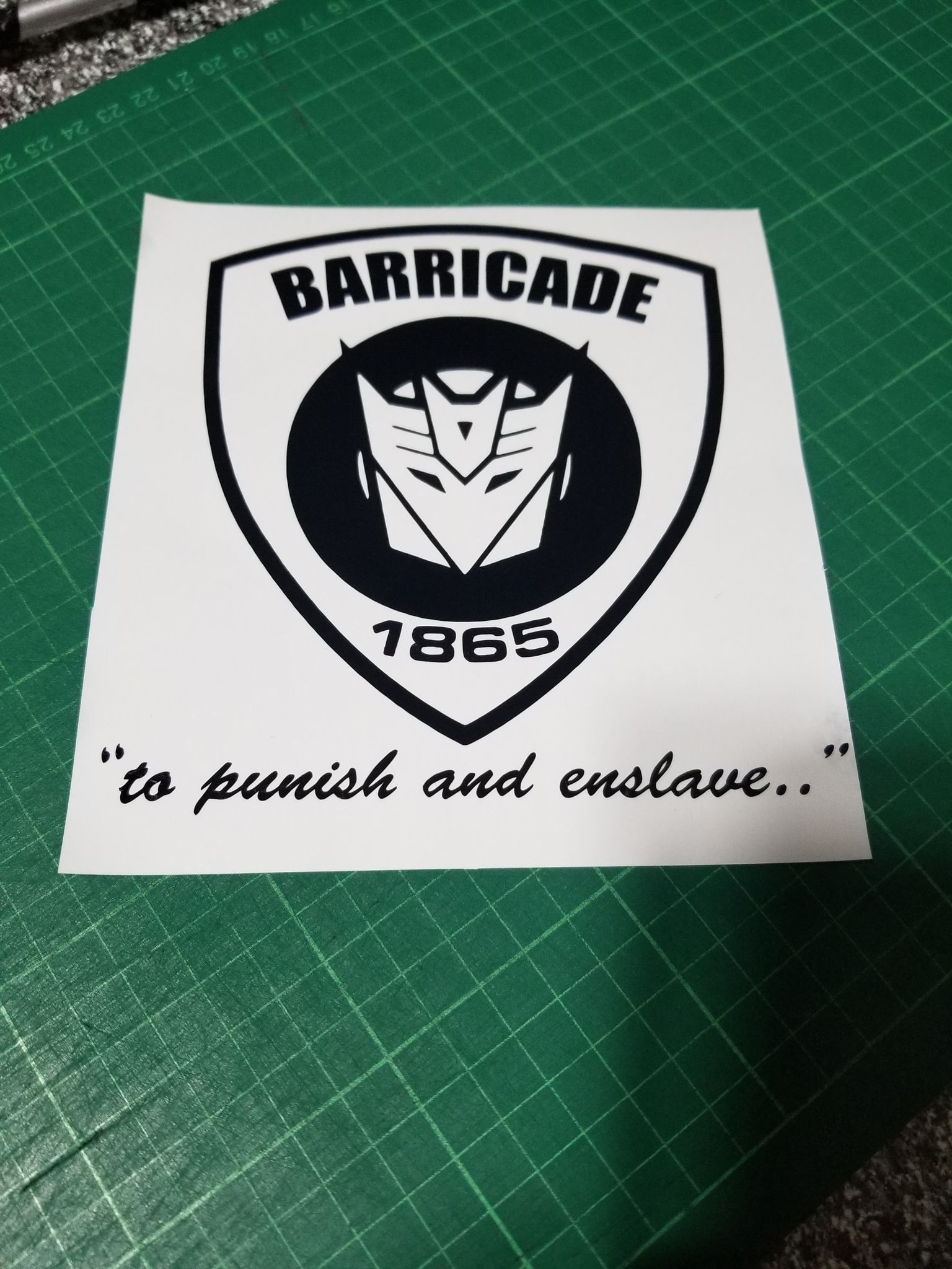 Transformers Barricade Logo Sticker Lazada PH
