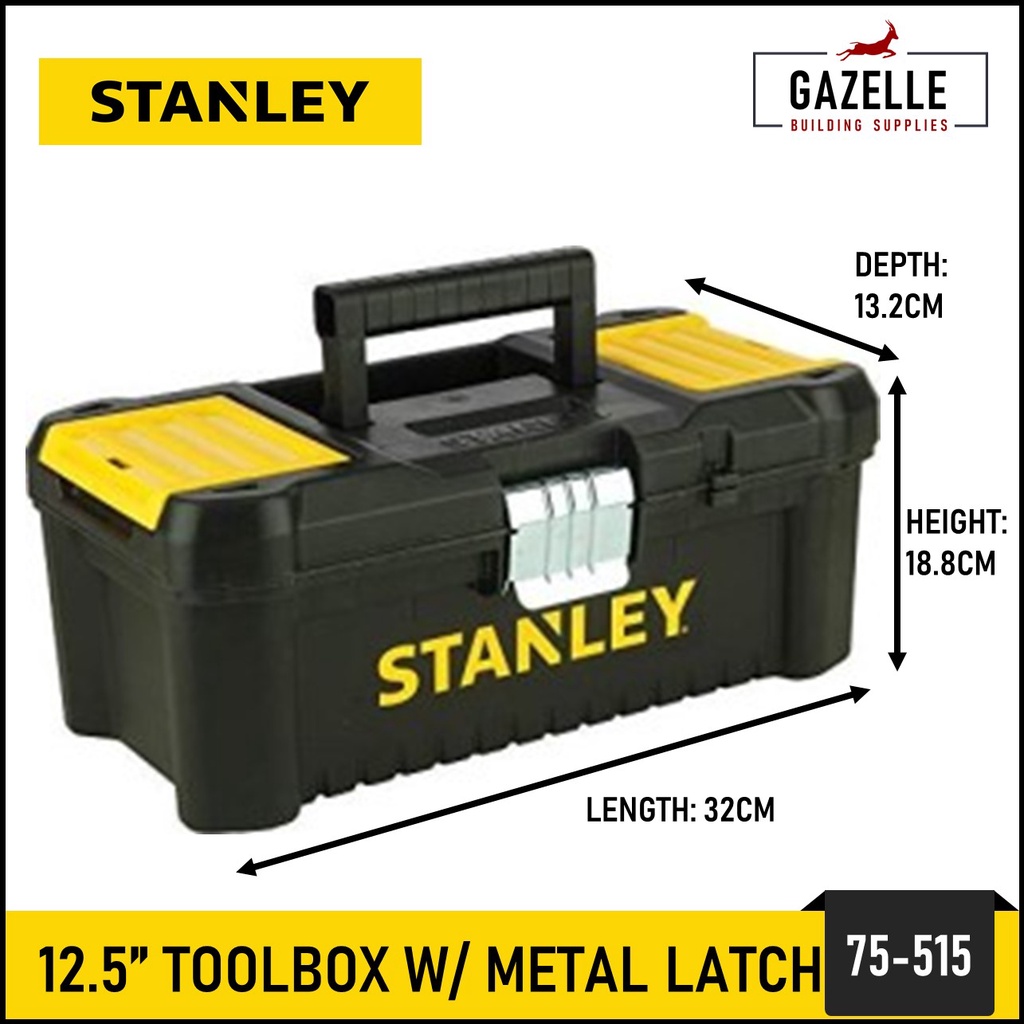 Stanley Tool Box with Metal Latch 19 Toolbox + 12 Toolbox Bundle PVC