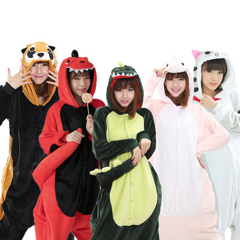 Kigurumi Onesie Adult Dinosaur Animal Pajamas Suit Warm Soft Cheese Cat Sleepwear  One Piece Winter Jumpsuit Pajamas Cute Nightwear | Lazada PH