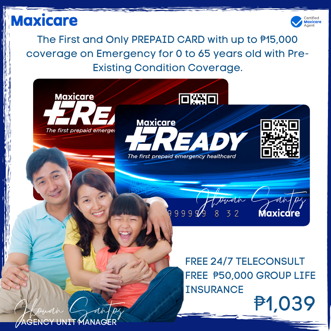 Maxicare EReady Platinum Prepaid HMO Emergency Coverage of up to