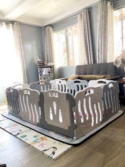 baby care funzone baby playpen in grey