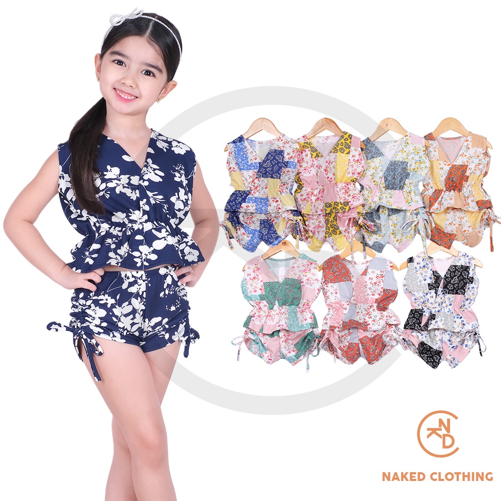 NAKD KIDS FASHION Melisa Daily Fashion Baby Girl Floral Cinched Terno