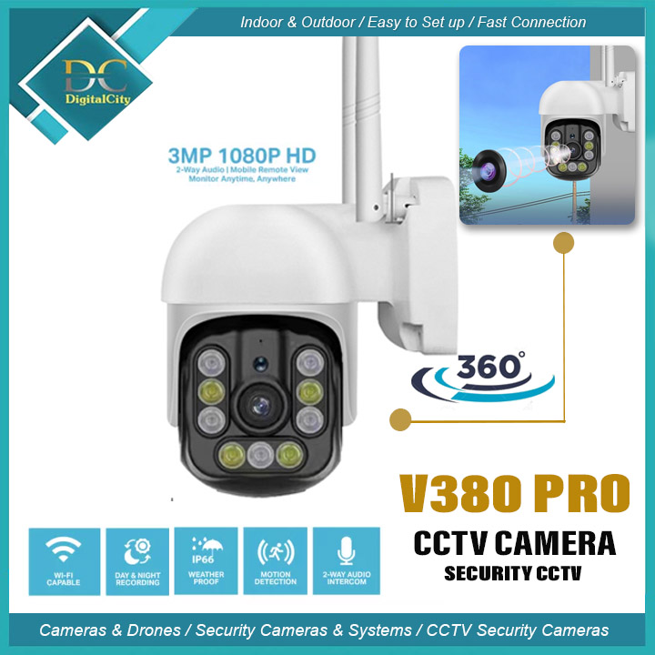 Digital V380 Pro Q11 Cctv Camera 1080p Hd Wireless Wifi Network 