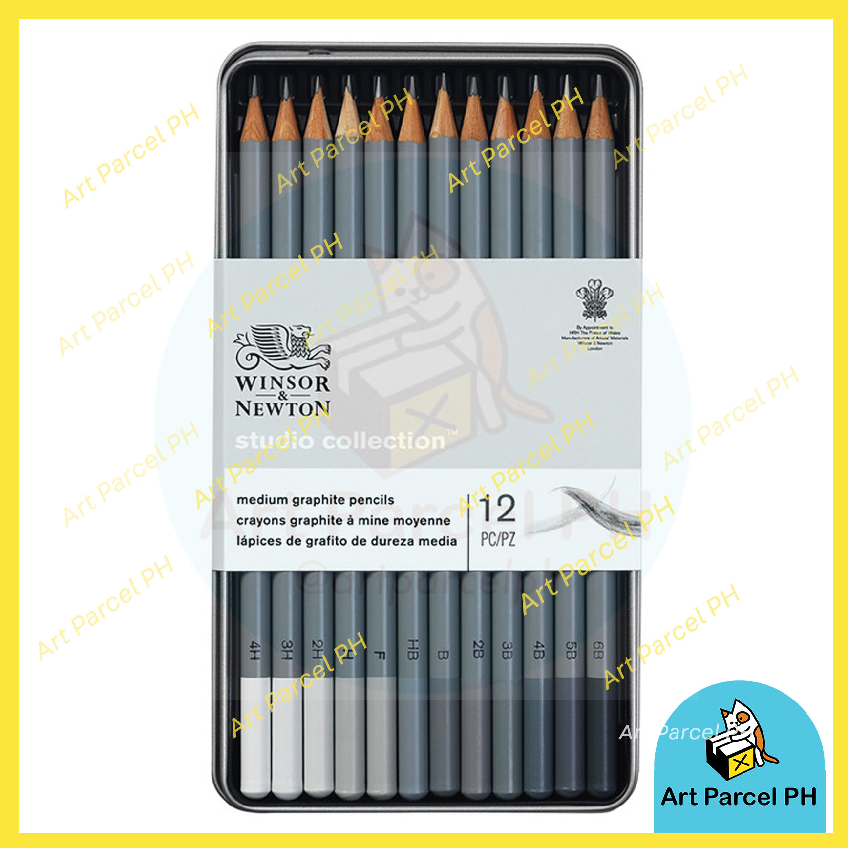 Winsor & Newton Studio Collection Graphite Pencil Set of 12 Medium