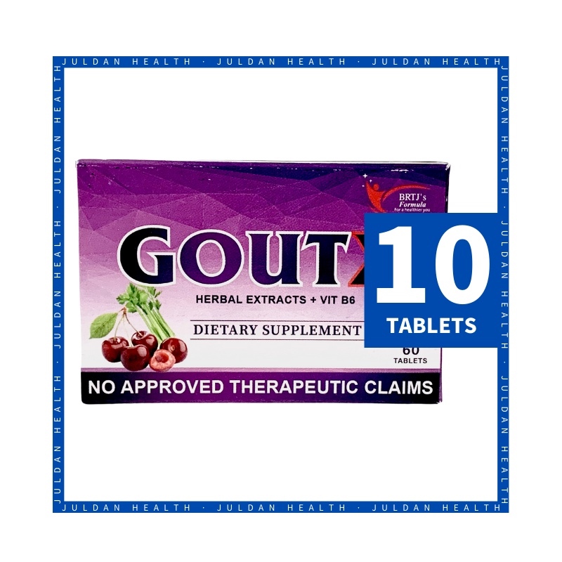 GOUT X / GOUTX Herbal Extracts Vitamin B6 Dietary Supplement Tablets