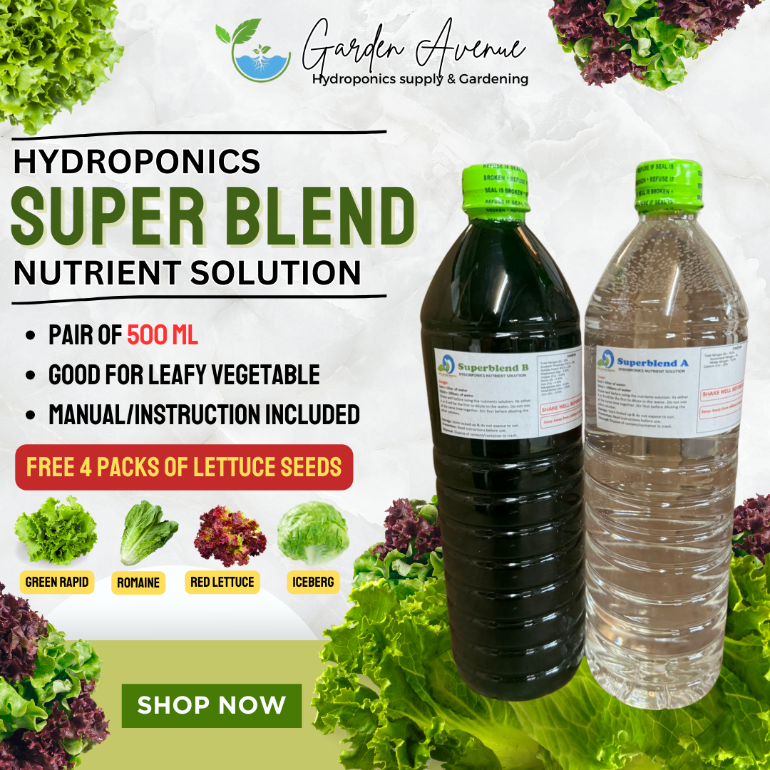 (500 ML) HYDROPONICS SUPER BLEND NUTRIENT SOLUTION A & B - PLUS 4 PACKS ...