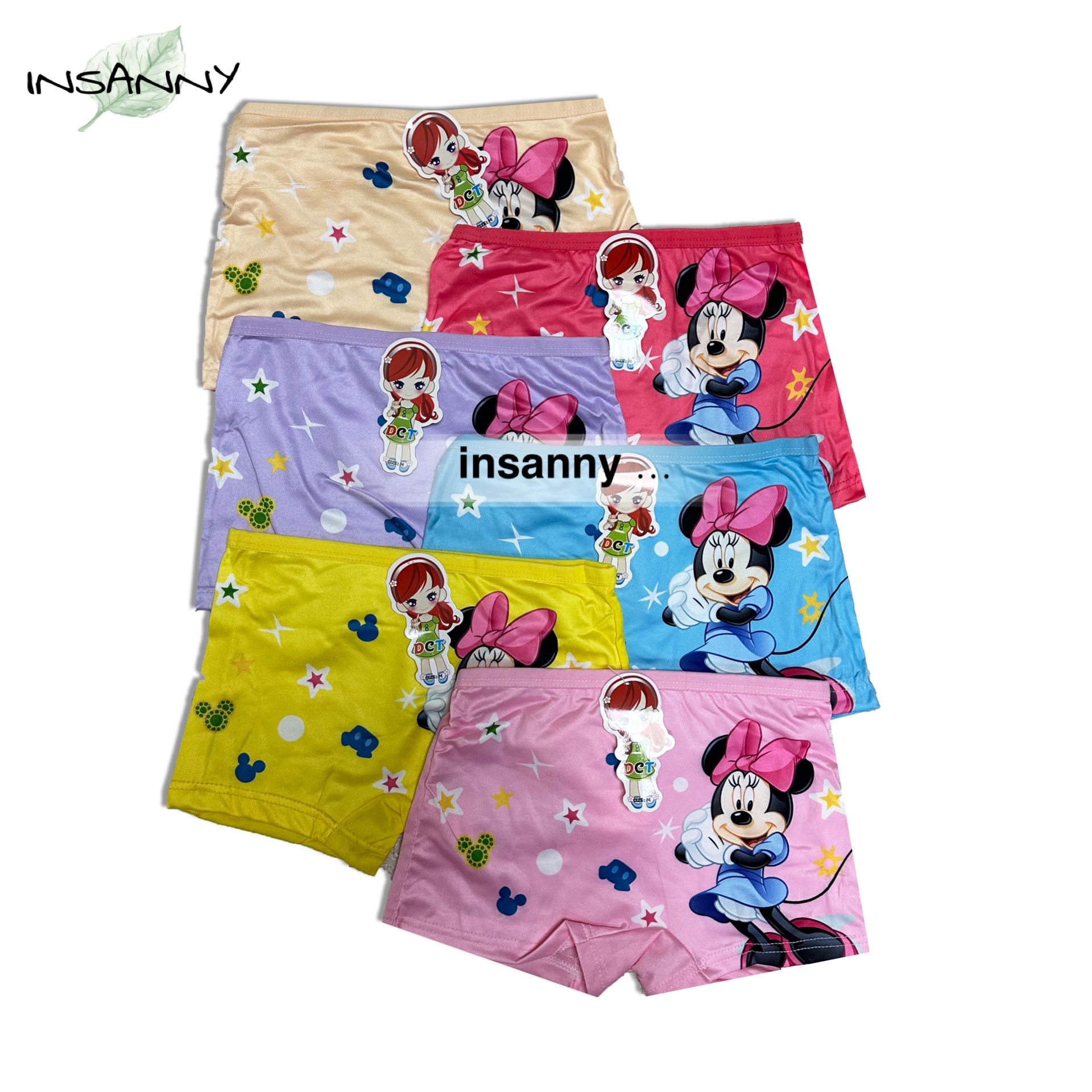 12Pieces Girl's Cartoon Character Shorts Boyleg Underwear For Kid 2 ...