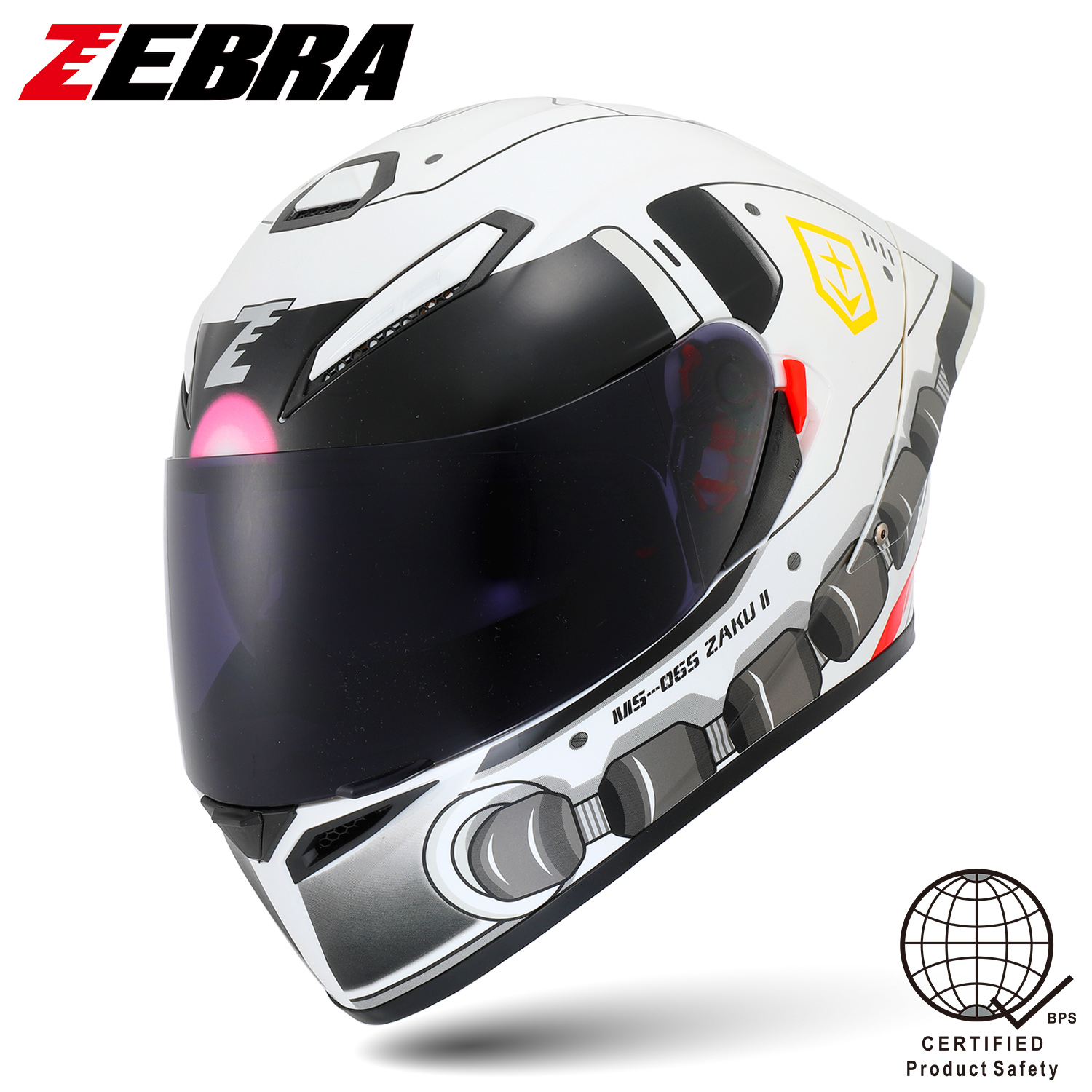 ZEBRA 611 MAX ZAKU DESIGN MOTORCYCLE HELMET WITH PS MARK CERTIFIED