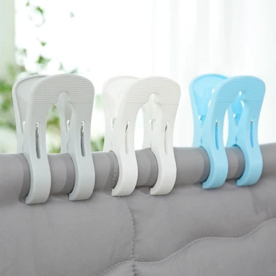 WU552 Sturdy Large Drying Hanger Windproof Household For Coat Pants Anti Slip Clothes Pegs Quilt Clip Clothespins Laundry Storage Organization
