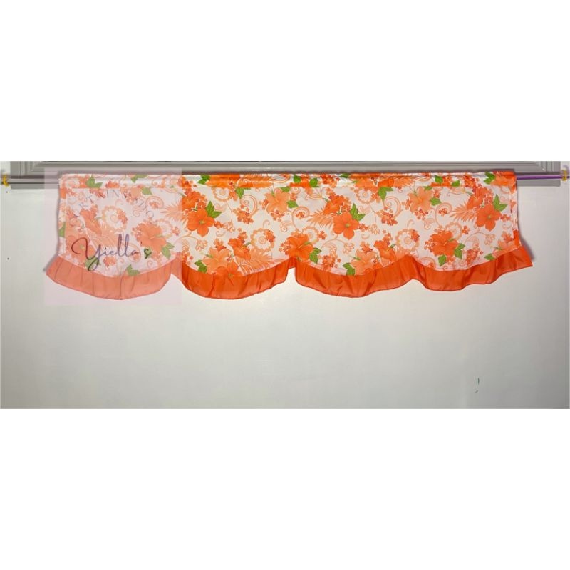 LEAVES VALANCE AND KITCHEN SINK CURTAIN / PANLABABO / HALF