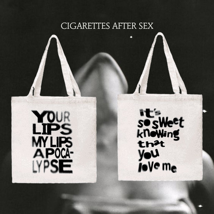cigarettes after sex tote bag Cigarettes After Sex White Canvas Tote Bags