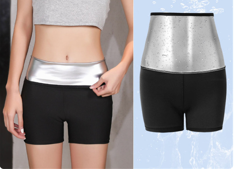 Summer Sports Ladies Sauna Sweatpants Hot Fat Control Tight-Fitting Body  Shaping Pants Fitness Stretch Control Panties Full-Coat