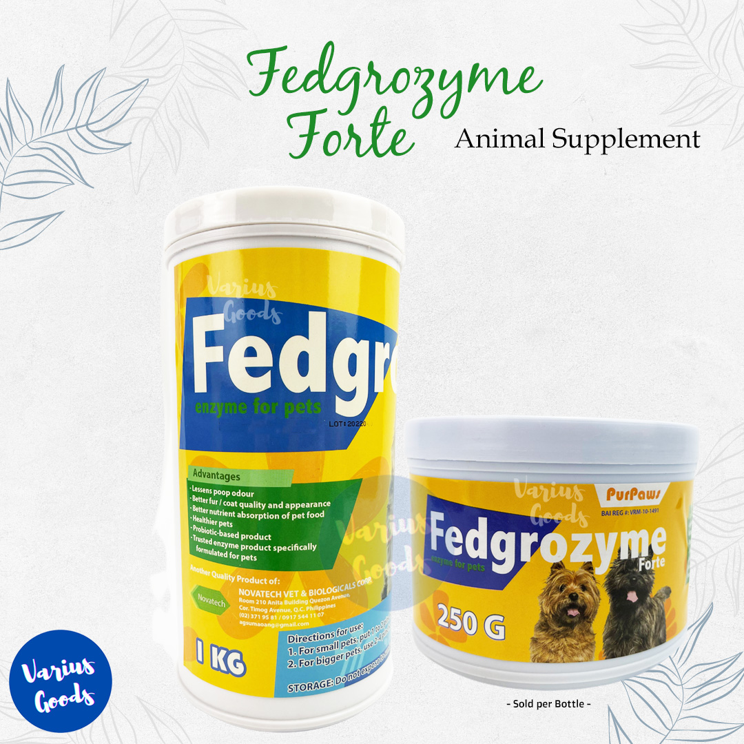 Fedgrozyme Forte Animal Supplement Dog Supplement Cat Supplement Probiotics Poop Odor Remover