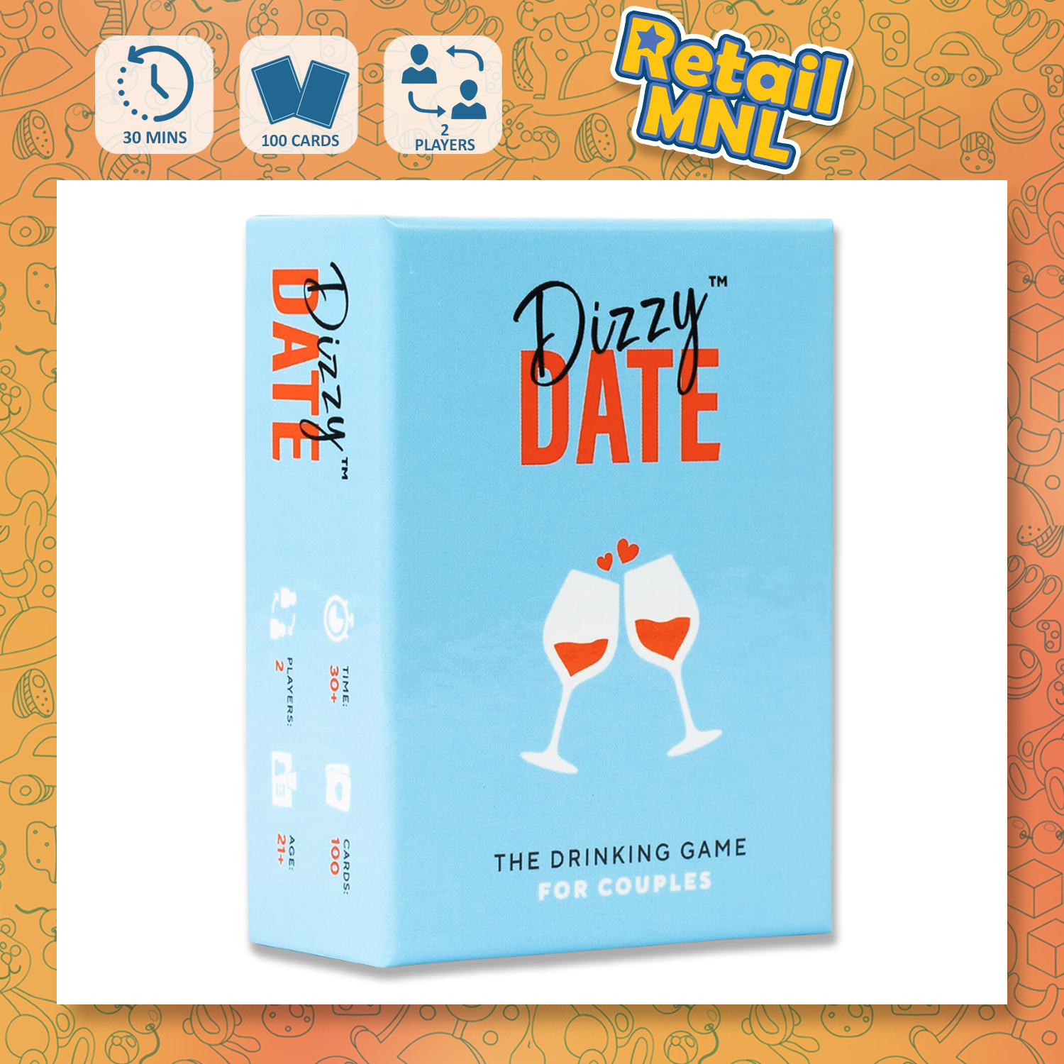 Dizzy Date - Adult Drinking Game for Couples. Perfect Valentine's