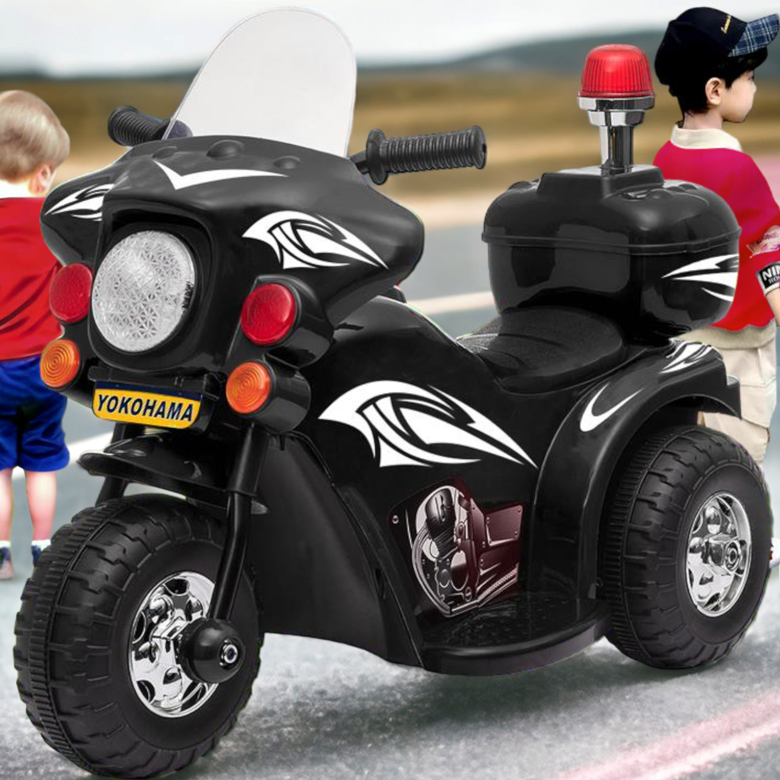OSAKA - Rechargeable Motor Bike Kids Ride-on Toys Police Motorbike Safe ...