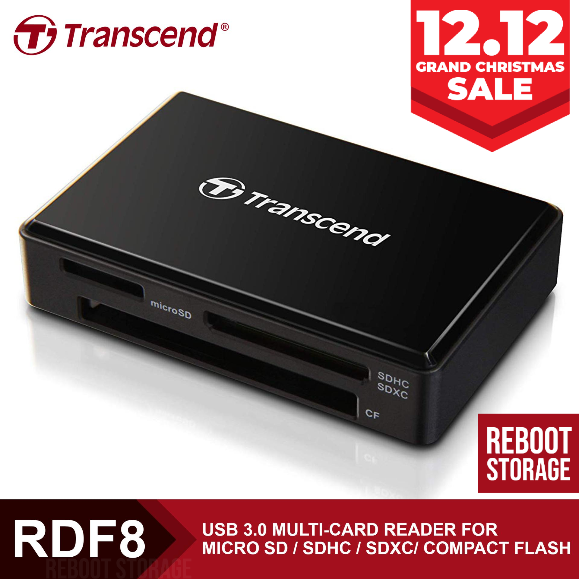 Transcend RDF8 RDF8K2 USB 3.0 Super Speed Multi Card Reader Black