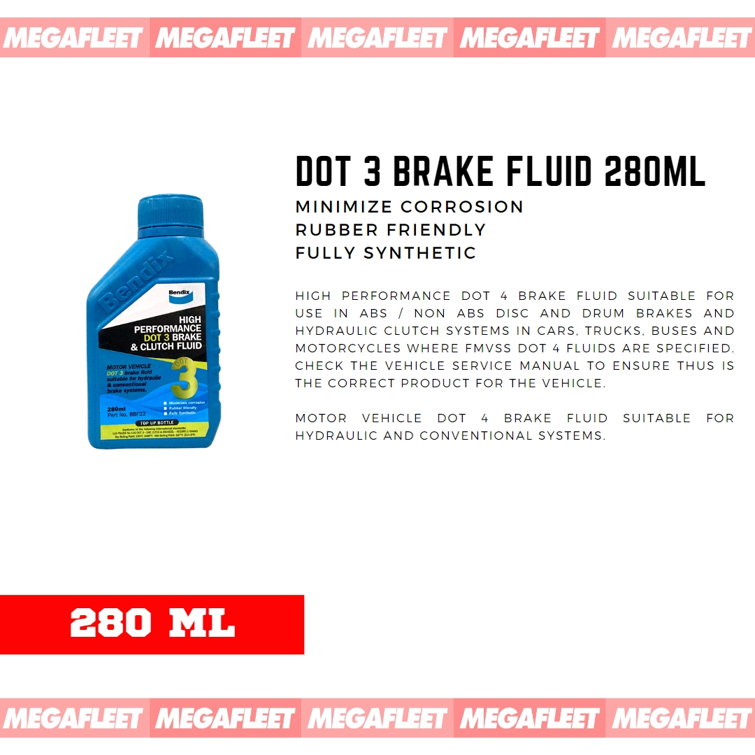 BENDIX DOT 3 BRAKE FLUID FULLY SYNTHETIC 280 ML Lazada PH