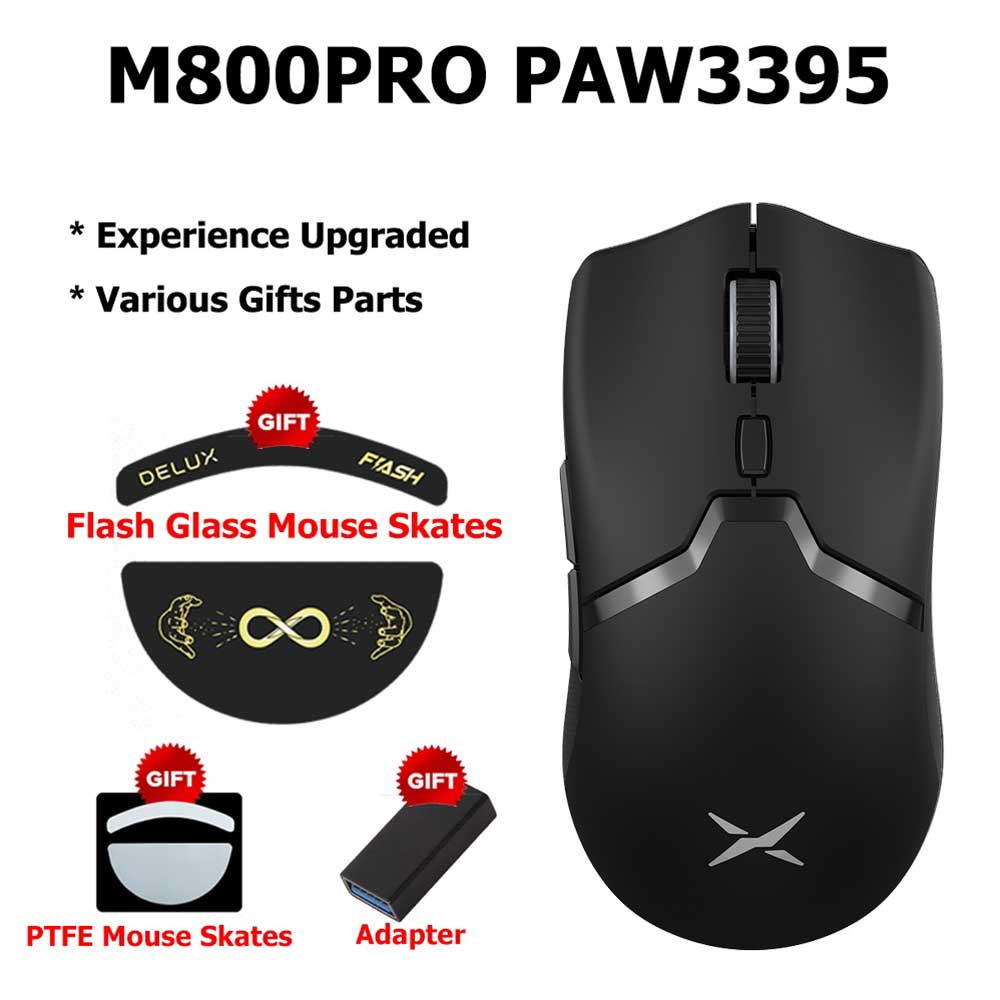 Delux M800 PRO PAW3395 Wireless Gaming Mouse M800 3395 Gaming Mice 72g ...