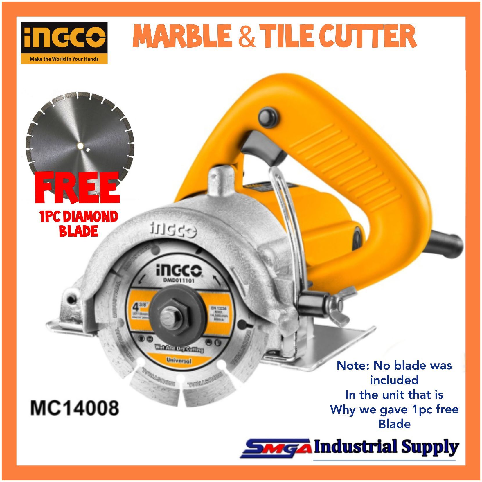 Ingco Tile & Marble Cutter 1400W MC14008 Lazada PH