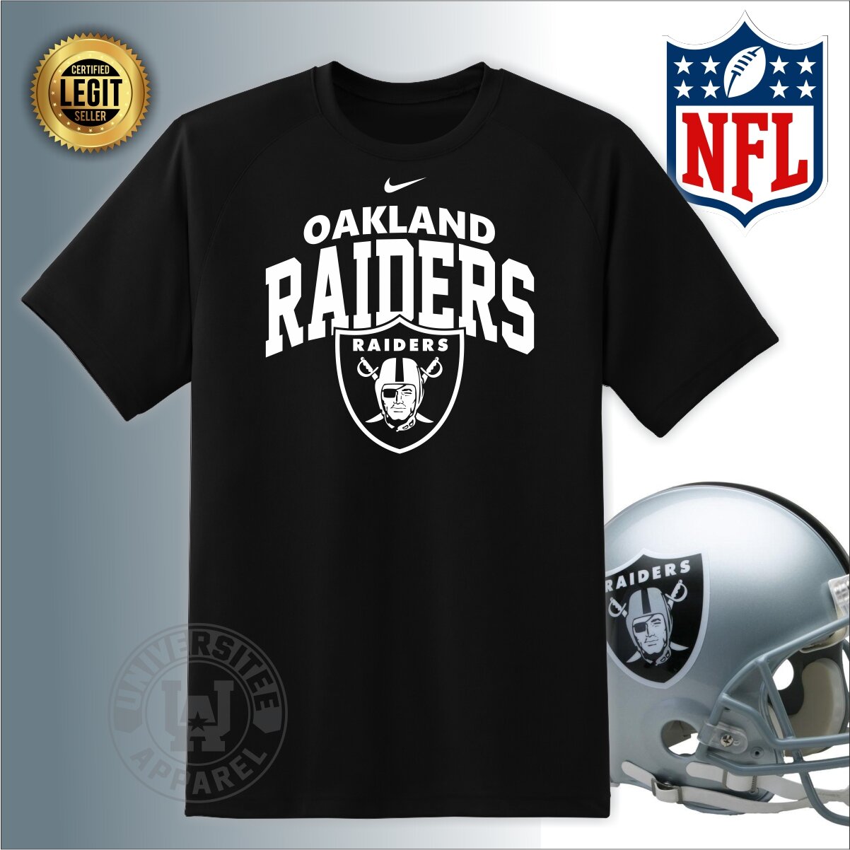 Raiders nfl team apparel brand shirt