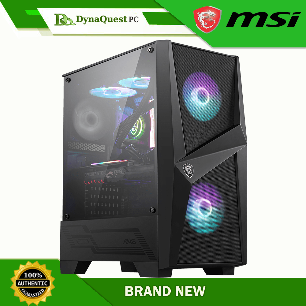 MSI MAG Forge 100R ATX TG Mid Tower Case (ARGB 2F + 1x120mm) – DynaQuest PC
