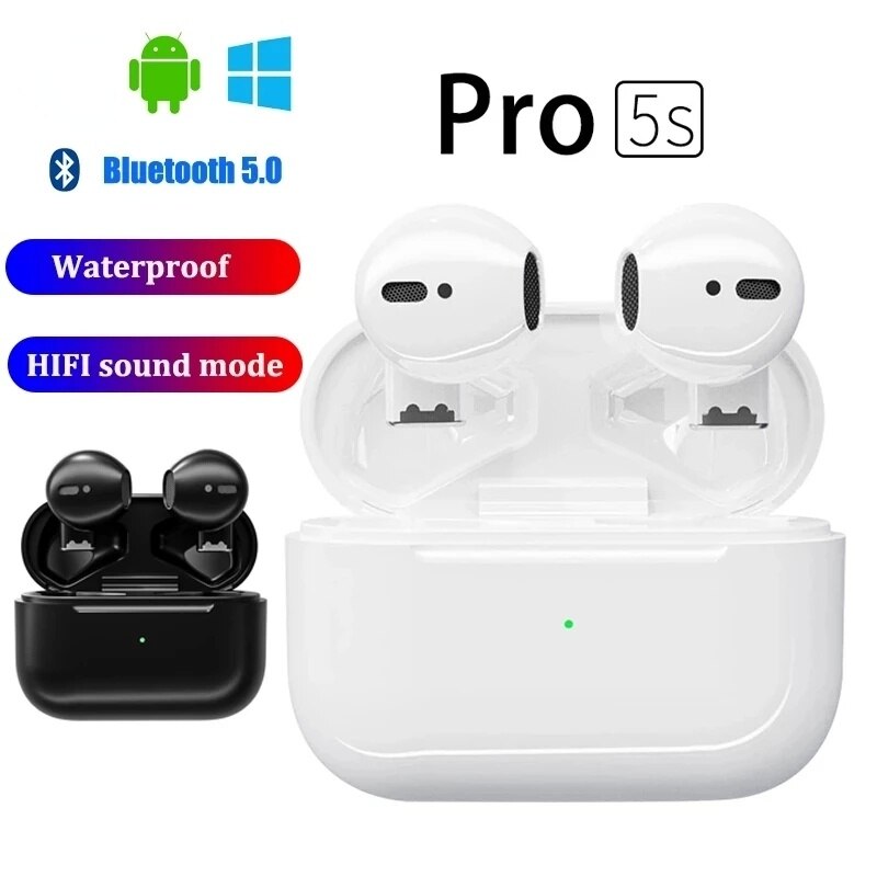 2021 Pro 5s Mini Wireless Bluetooth TWS Earbud New Sport No Delay Headsets Super Mini Touch Control Earbud