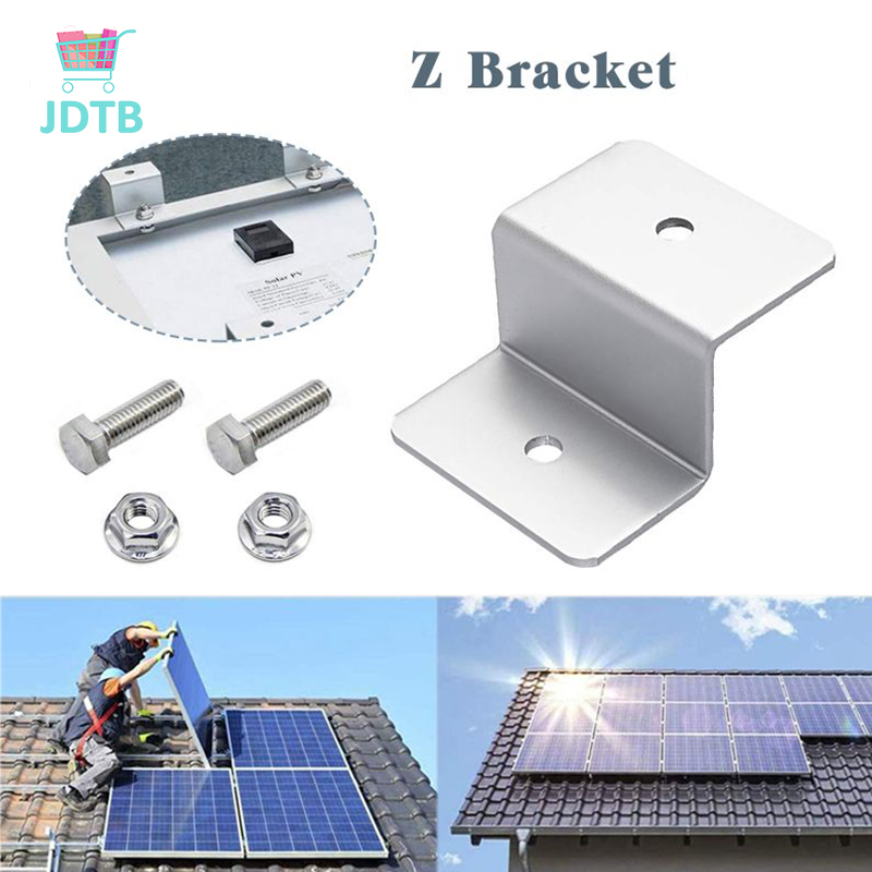 4Pcs Z Bracket Lightweight Aluminum Construction Solar Panels Flush ...