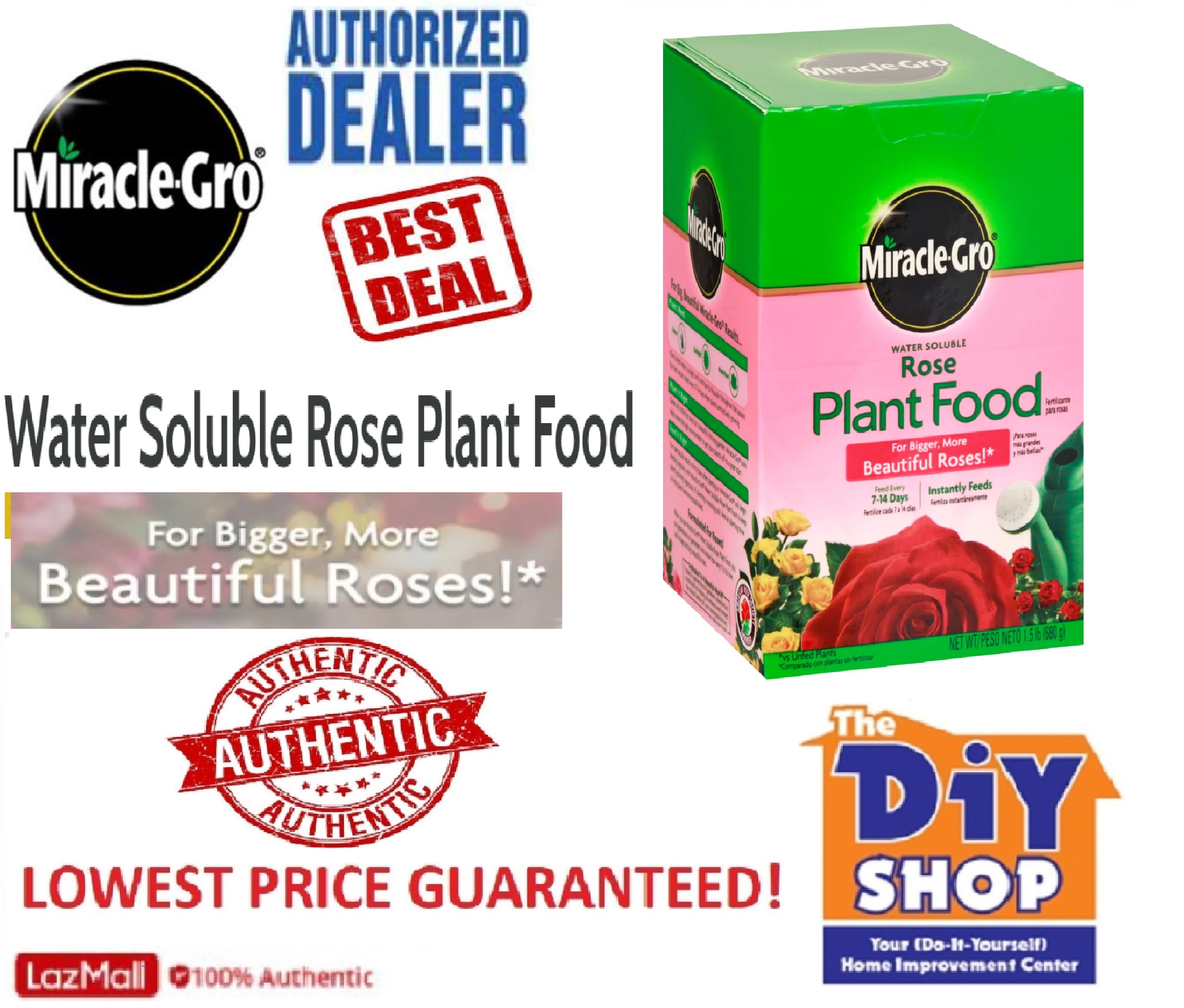 MiracleGro Water Soluble Rose Plant Food 1.5 lbs miraclegro miracle gro rose plant food 1.5