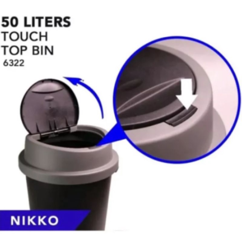 NIKKO TOUCH TOP TRASH BIN Lazada PH