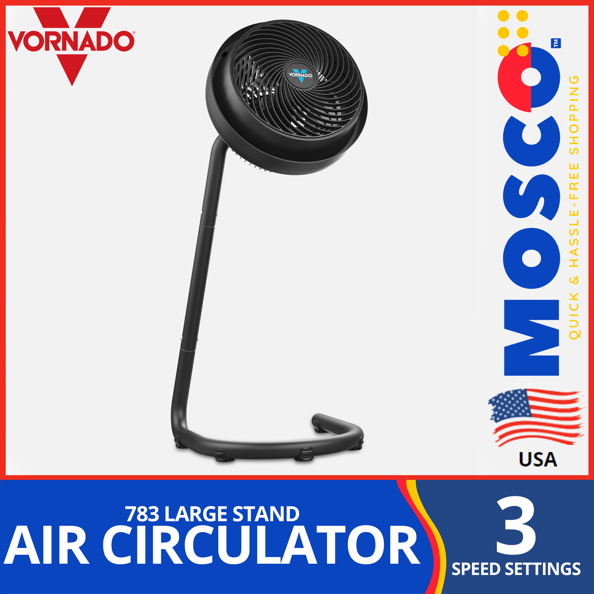 Vornado™ 783 Full-Size Whole Room Air Circulator Fan with Adjustable Height  | 220-230V | Lazada PH