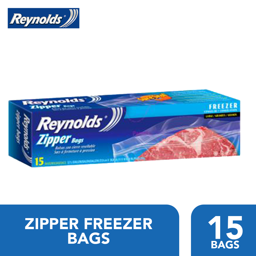 Reynolds Zipper Freezer Bags Large (15 Bags) Lazada PH