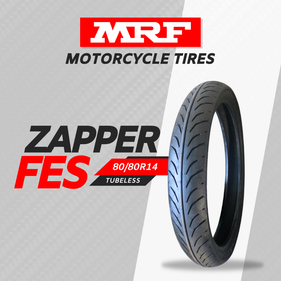 80/8014 TL TUBELESS MRF ZAPPER FES Motorcycle Tires Made in India Lazada PH