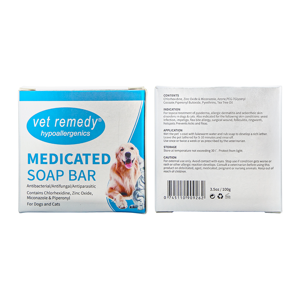 Vet Remedy Medicated Soap Bar 100 Grams for Dogs and Cats (prevents