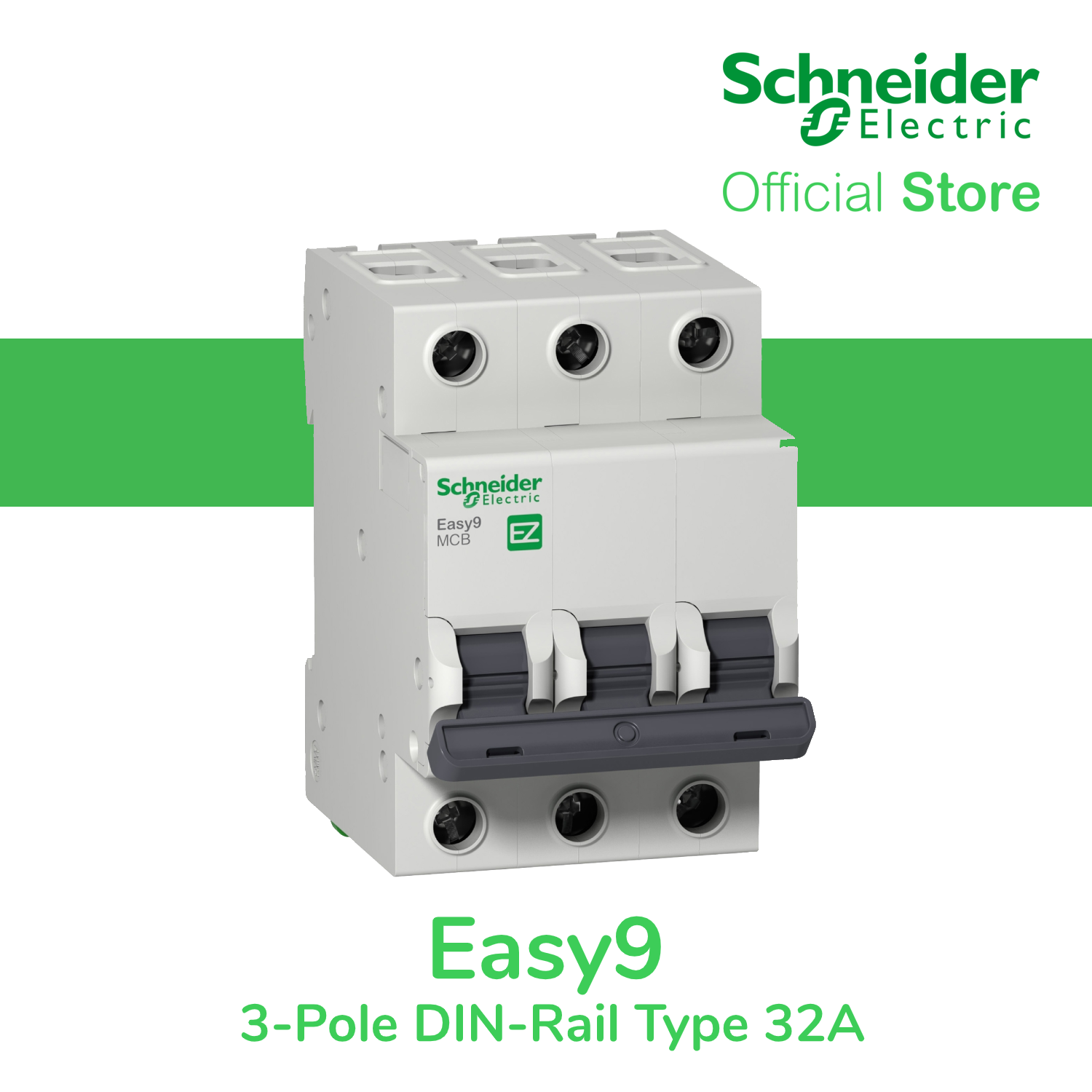 Schneider Easy9 IEC 3P 32A C DINRail Type Miniature Circuit Breaker