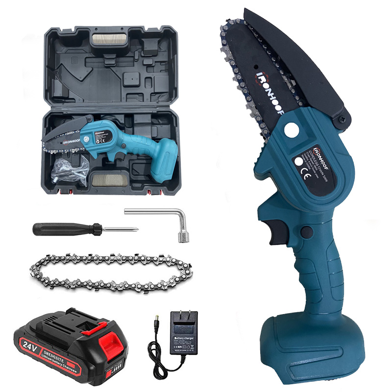 6 inch Cordless Chainsaw Portable Rechargeable Chainsaw Mini Handheld ...